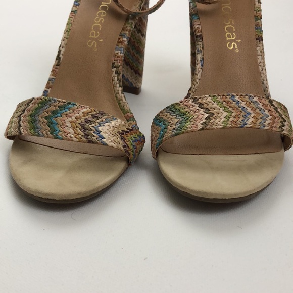 FRANCESCAS Strappy Chevron Chunky Heels, 6 - Picture 4 of 10